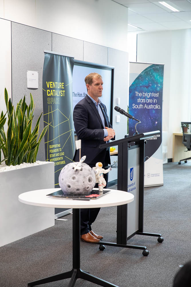 Minister Patterson speaking at the launch. 