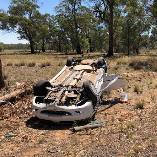 car rolled over
